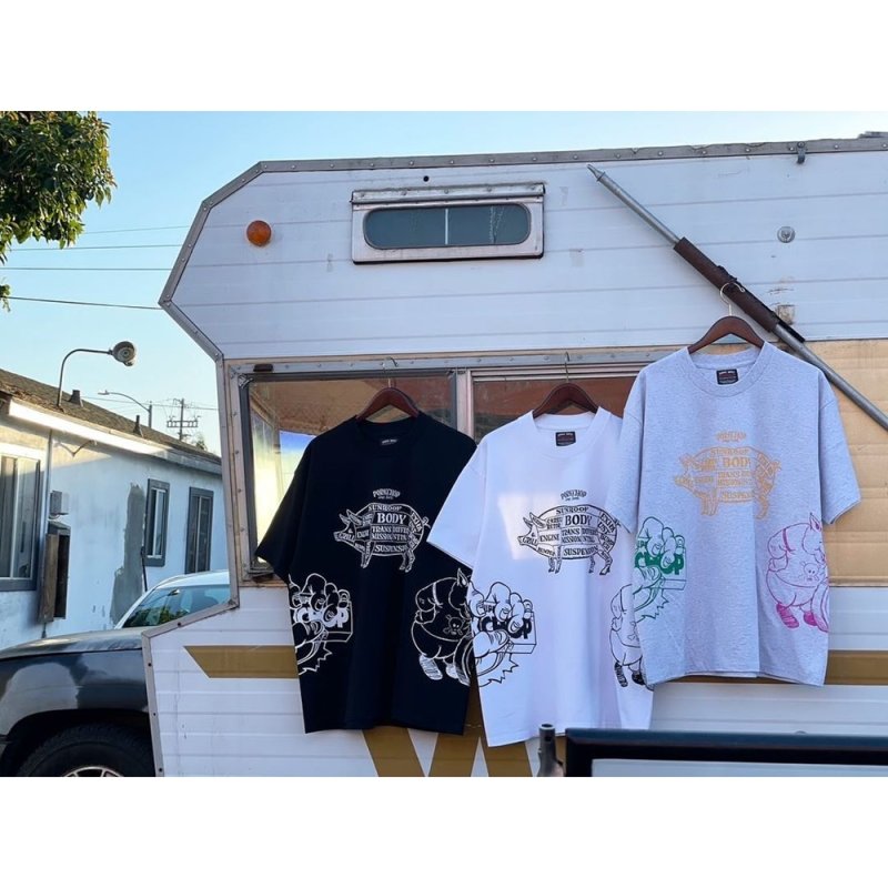 画像3: PORKCHOP/24 MULTI LOGOS TEE（GRAY）［プリントT-24春夏］