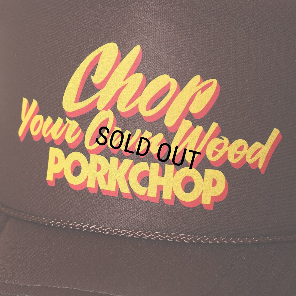 画像3: PORKCHOP/CHOP YOUR OWN WOOD CAP（BROWN）［メッシュキャップ-24春夏］ (3)