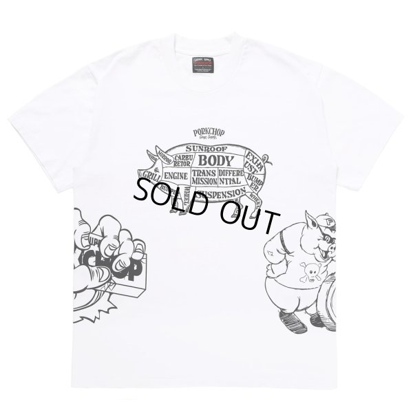 画像1: PORKCHOP/24 MULTI LOGOS TEE（WHITE）［プリントT-24春夏］