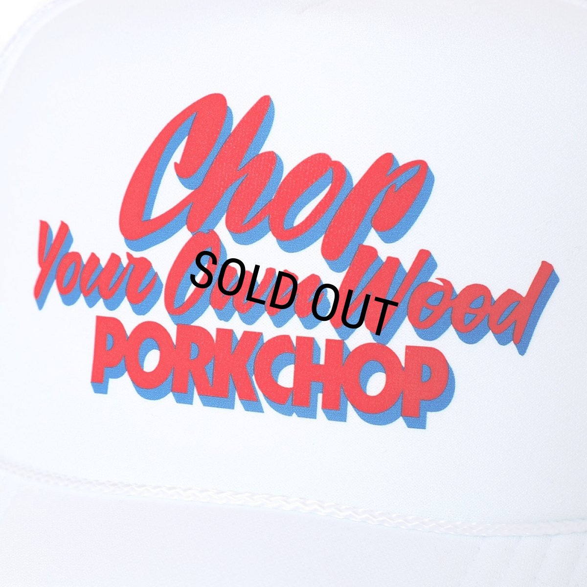 画像3: PORKCHOP/CHOP YOUR OWN WOOD CAP（WHITE）［メッシュキャップ-24春夏］ (3)