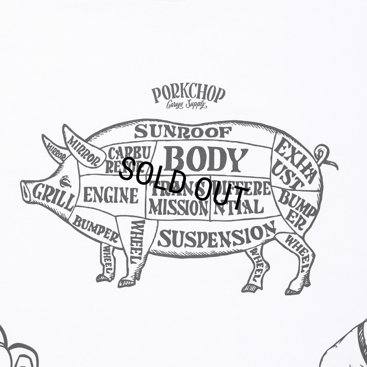 画像3: PORKCHOP/24 MULTI LOGOS TEE（WHITE）［プリントT-24春夏］ (3)