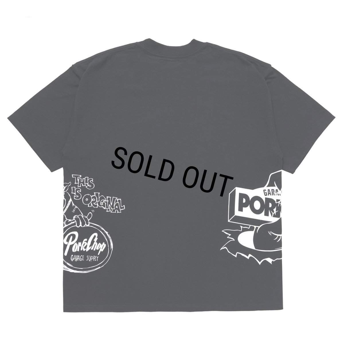 画像2: PORKCHOP/24 MULTI LOGOS TEE（BLACK）［プリントT-24春夏］ (2)