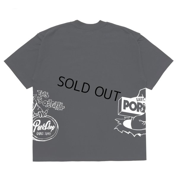 画像2: PORKCHOP/24 MULTI LOGOS TEE（BLACK）［プリントT-24春夏］