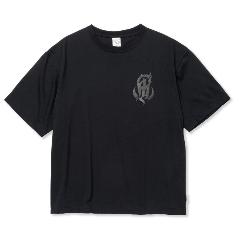 画像1: 【40%OFF】CALEE/MULTI FUNCTION DROP SHOULDER LOGO TEE（BLACK）［ドロップショルダープリントT-24春夏］