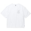 【40%OFF】CALEE/MULTI FUNCTION DROP SHOULDER LOGO TEE（WHITE）［ドロップショルダープリントT-24春夏］