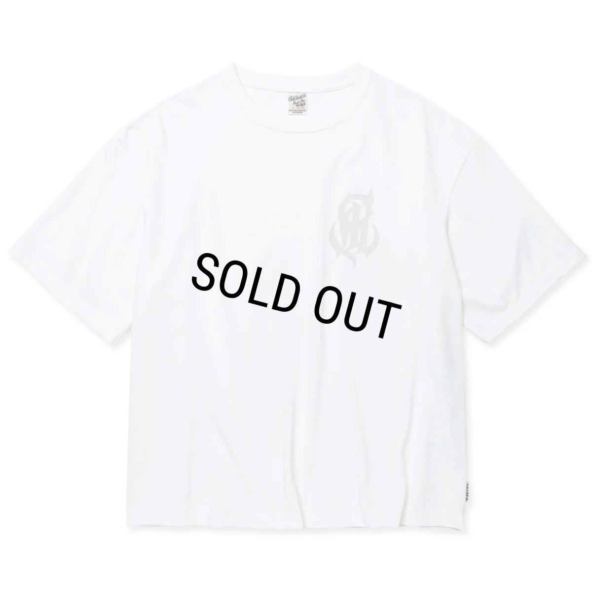 画像1: 【40%OFF】CALEE/MULTI FUNCTION DROP SHOULDER LOGO TEE（WHITE）［ドロップショルダープリントT-24春夏］ (1)