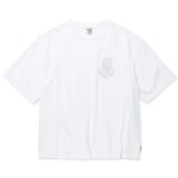 【30%OFF】CALEE/MULTI FUNCTION DROP SHOULDER LOGO TEE（WHITE）［ドロップショルダープリントT-24春夏］