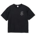【40%OFF】CALEE/MULTI FUNCTION DROP SHOULDER LOGO TEE（BLACK）［ドロップショルダープリントT-24春夏］