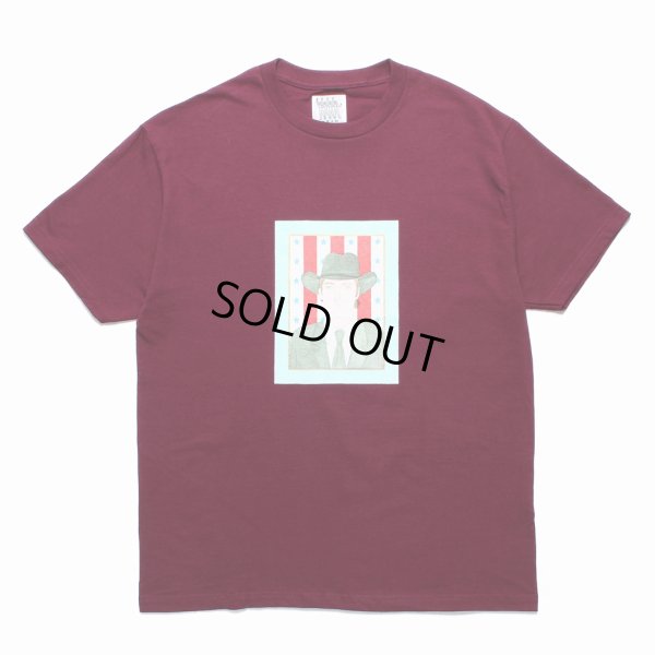 画像1: WACKO MARIA/世界平和プロジェクト / T-SHIRT（BURGUNDY）［プリントT-24春夏］