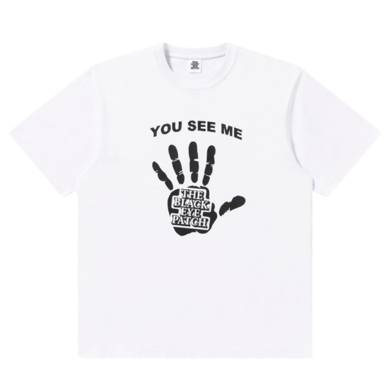 画像1: BlackEyePatch/TALK TO THE HAND TEE(WHITE)