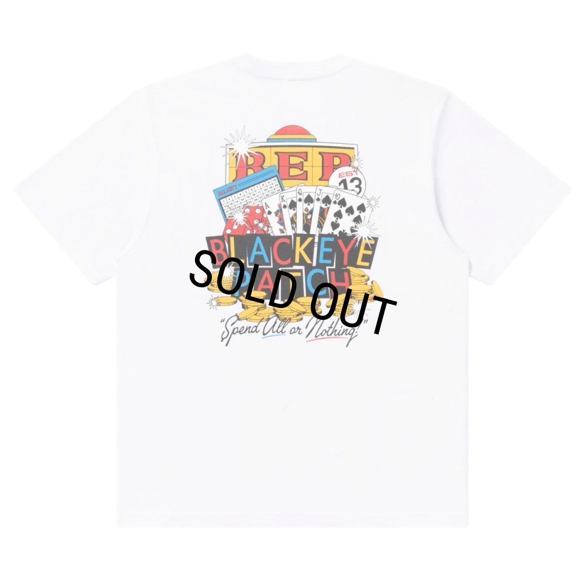 画像1: BlackEyePatch/BIG CASINO TEE（WHITE） (1)