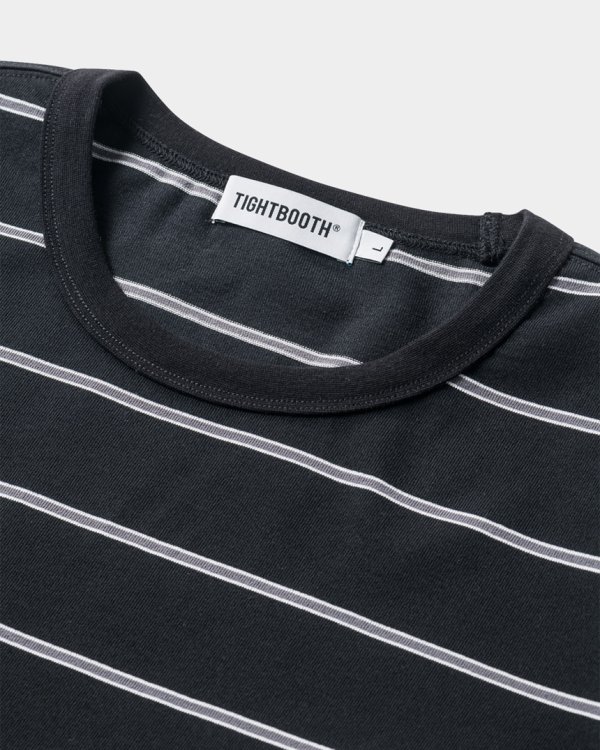 画像2: 【30%OFF】TIGHTBOOTH/LOGO BORDER T-SHIRT（Black）［ボーダーT-24夏］