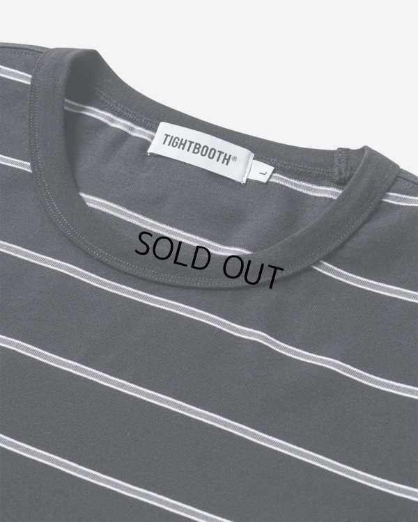 画像2: 【30%OFF】TIGHTBOOTH/LOGO BORDER T-SHIRT（Black）［ボーダーT-24夏］