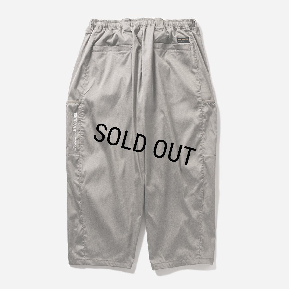 画像2: TIGHTBOOTH/STRIPE CROPPED CARGO PANTS（Grey）［ストライプクロップドカーゴパンツ-24夏］ (2)