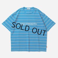 TIGHTBOOTH/LOGO BORDER T-SHIRT（Blue）［ボーダーT-24夏］