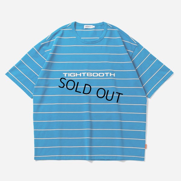 画像1: TIGHTBOOTH/LOGO BORDER T-SHIRT（Blue）［ボーダーT-24夏］
