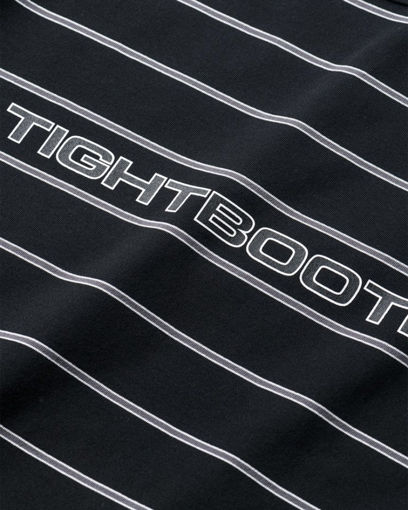 画像2: 【30%OFF】TIGHTBOOTH/LOGO BORDER T-SHIRT（Black）［ボーダーT-24夏］