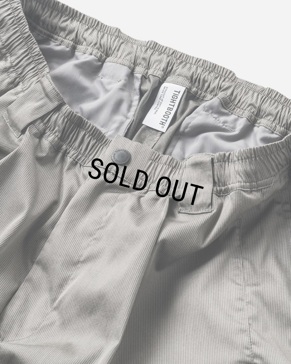 画像4: TIGHTBOOTH/STRIPE CROPPED CARGO PANTS（Grey）［ストライプクロップドカーゴパンツ-24夏］ (4)