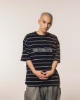 画像8: 【30%OFF】TIGHTBOOTH/LOGO BORDER T-SHIRT（Black）［ボーダーT-24夏］
