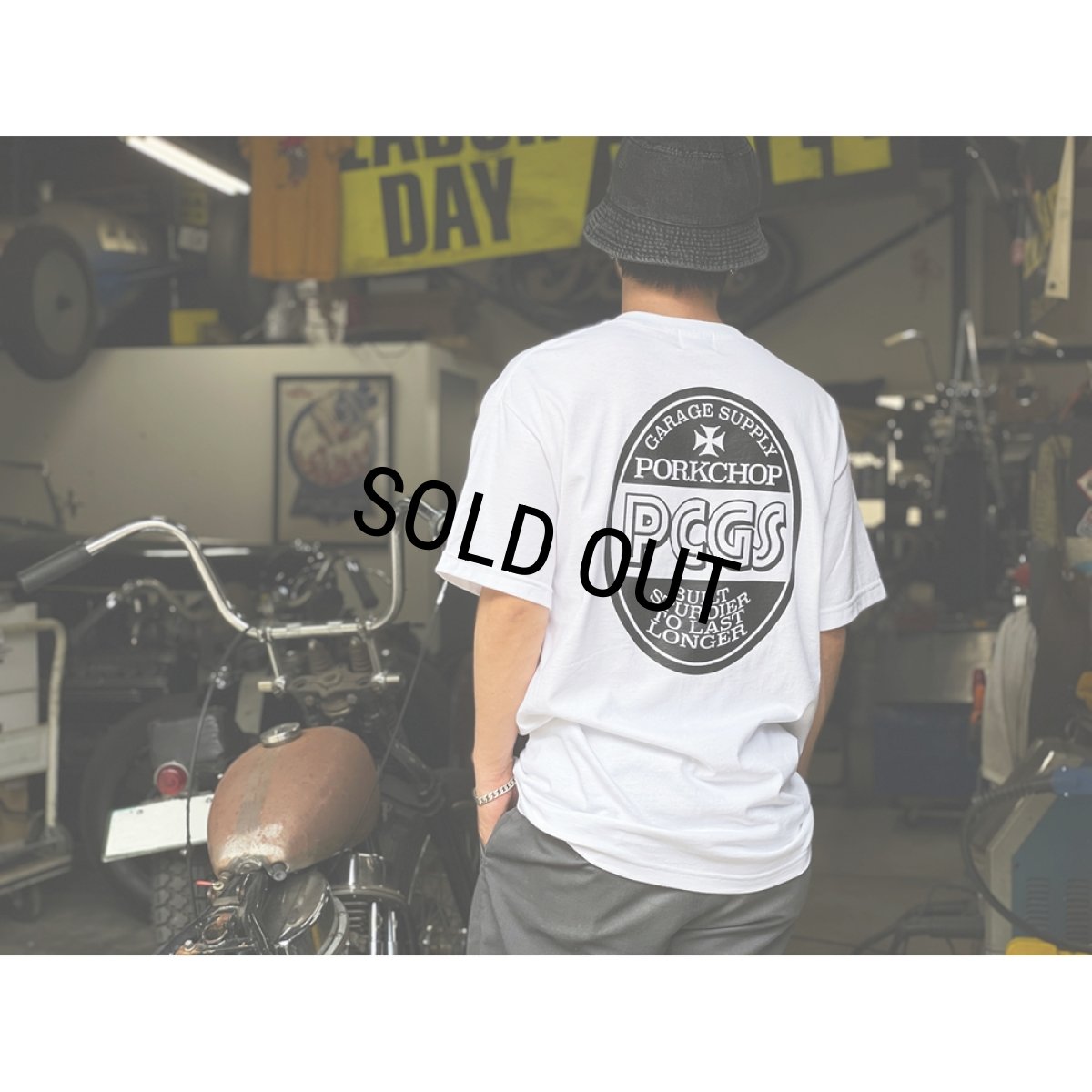 画像6: PORKCHOP/PCGS OVAL TEE（BLUE）［プリントT-24春夏］ (6)