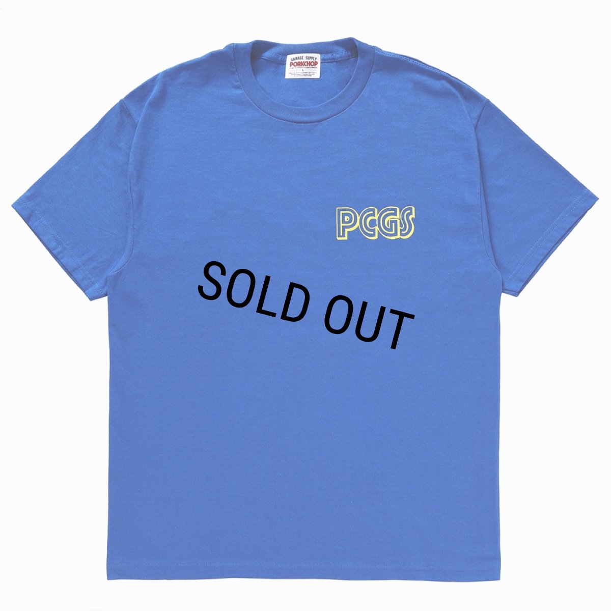 画像2: PORKCHOP/PCGS OVAL TEE（BLUE）［プリントT-24春夏］ (2)