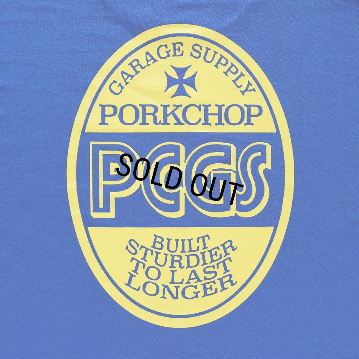 画像4: PORKCHOP/PCGS OVAL TEE（BLUE）［プリントT-24春夏］ (4)