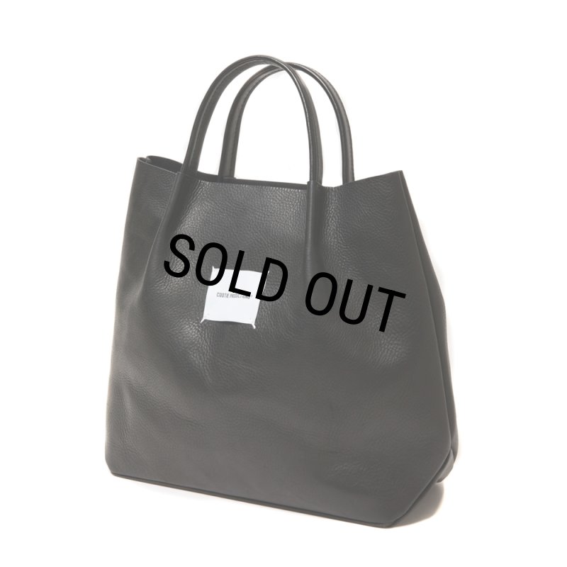 COOTIE PRODUCTIONS/Leather Tote Bag（Black）［レザートートバッグ