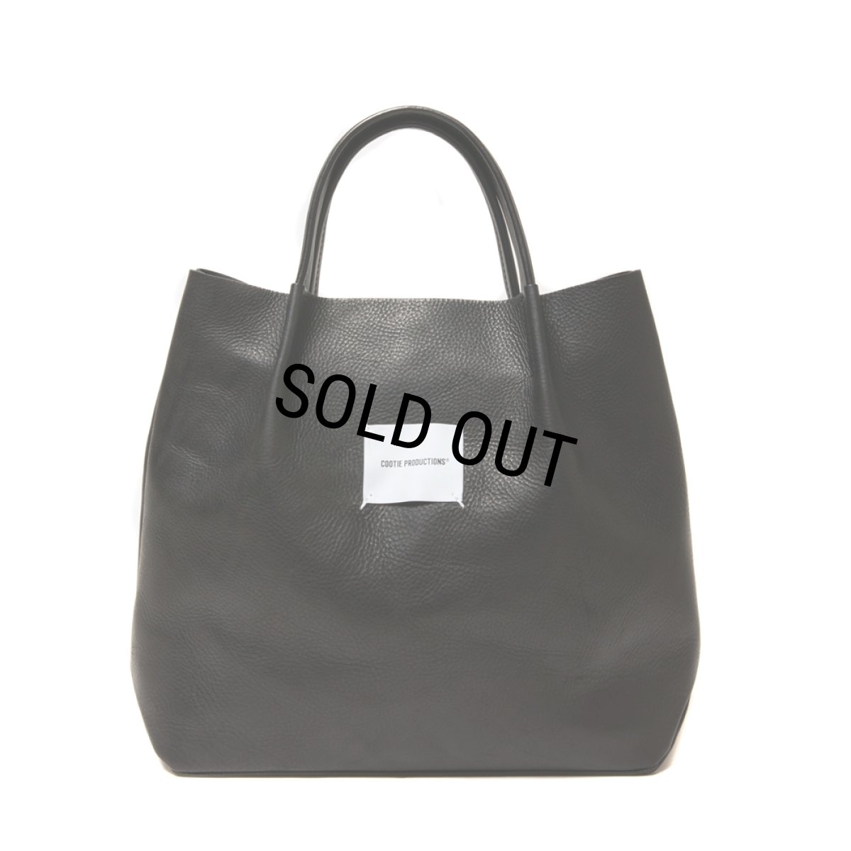 画像1: COOTIE PRODUCTIONS/Leather Tote Bag（Black）［レザートートバッグ-24秋冬］ (1)