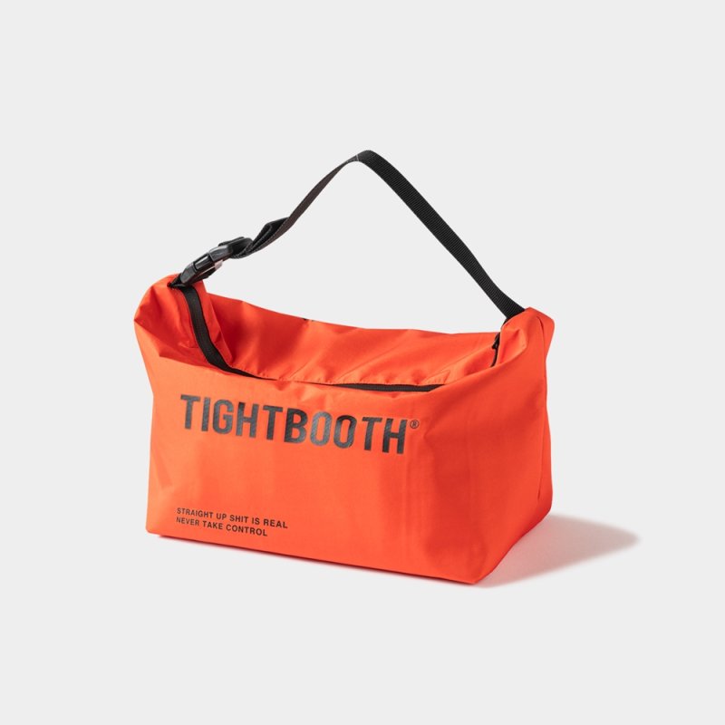 画像1: TIGHTBOOTH/LABEL LOGO COOLER POUCH（Orange）［クーラーポーチ-24夏］