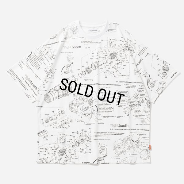 画像1: 【40%OFF】TIGHTBOOTH/ANALYZE T-SHIRT（White）［総柄プリントT-24夏］