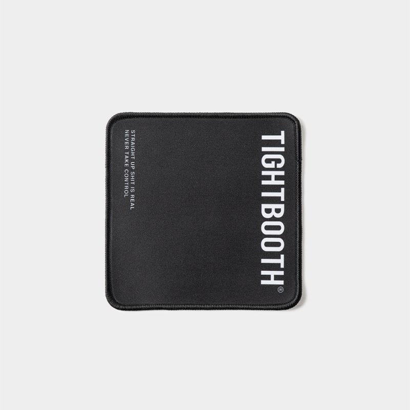 画像1: TIGHTBOOTH/LABEL LOGO MOUSE PAD（Black）［マウスパッド-24夏］