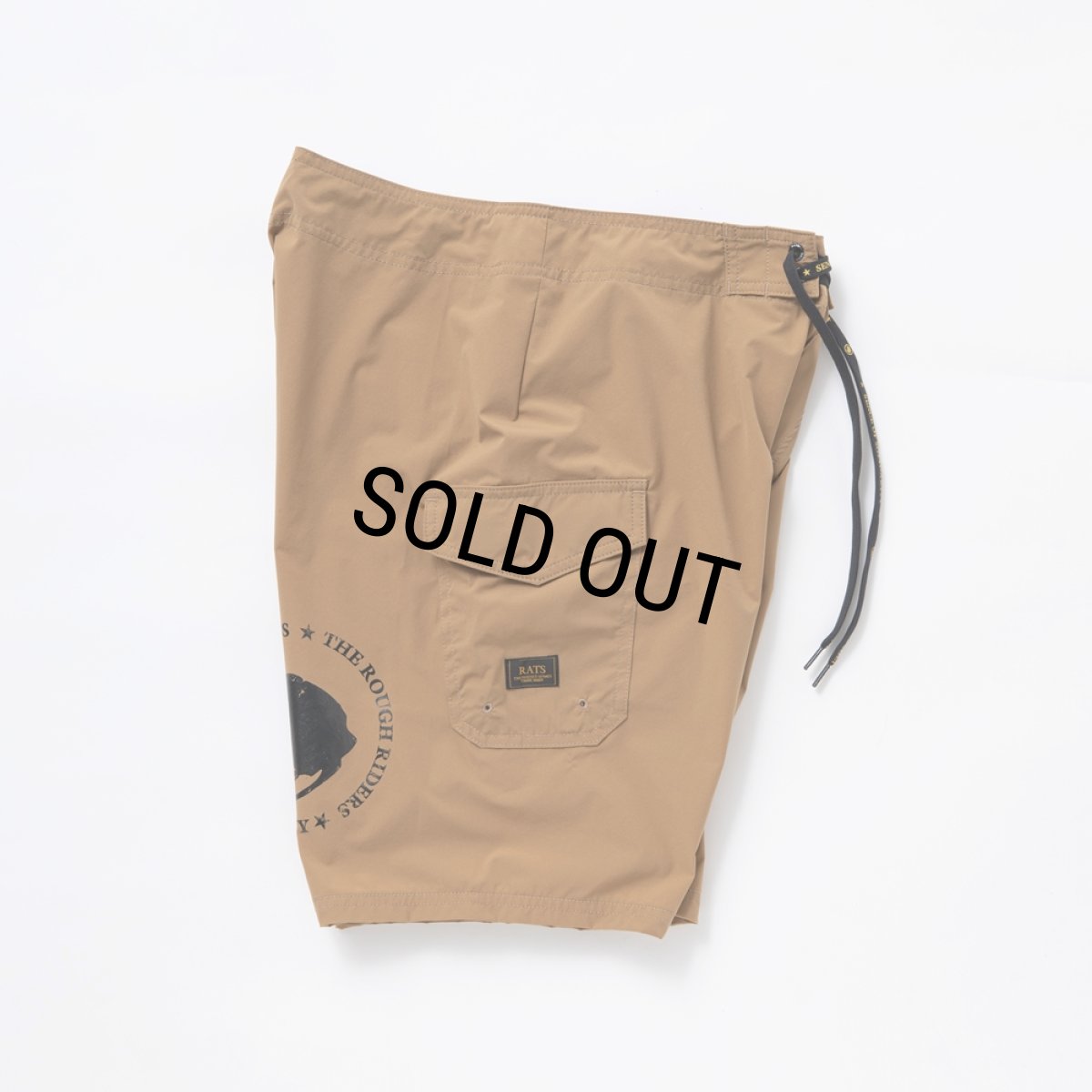 画像3: RATS/LOGO SURF SHORTS（BROWN）［ロゴサーフショーツ-24春夏］ (3)
