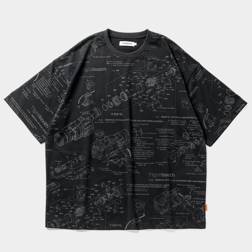他の写真1: 【30%OFF】TIGHTBOOTH/ANALYZE T-SHIRT（Black）［総柄プリントT-24夏］