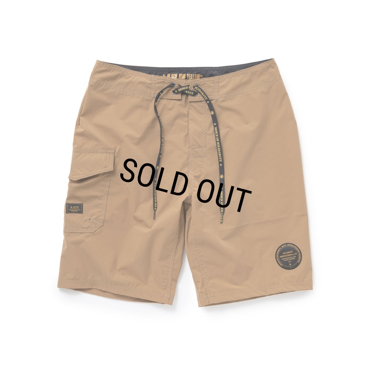 画像1: RATS/LOGO SURF SHORTS（BROWN）［ロゴサーフショーツ-24春夏］ (1)