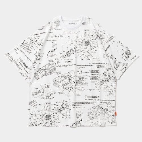 他の写真1: 【30%OFF】TIGHTBOOTH/ANALYZE T-SHIRT（White）［総柄プリントT-24夏］