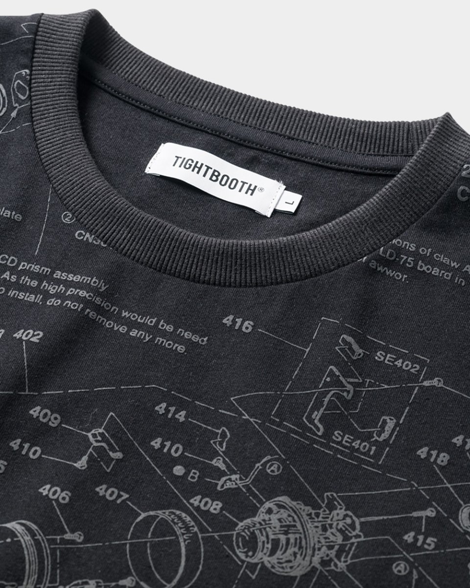画像2: 【40%OFF】TIGHTBOOTH/ANALYZE T-SHIRT（Black）［総柄プリントT-24夏］ (2)