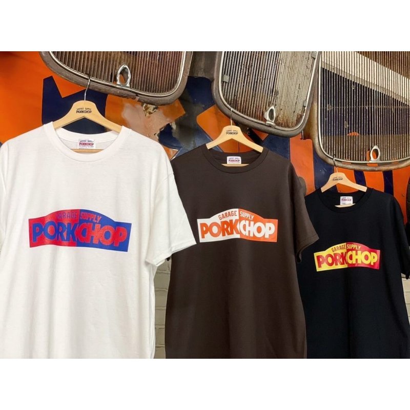 画像3: PORKCHOP/24 BLOCK LOGO TEE（BROWN）［プリントT-24春夏］