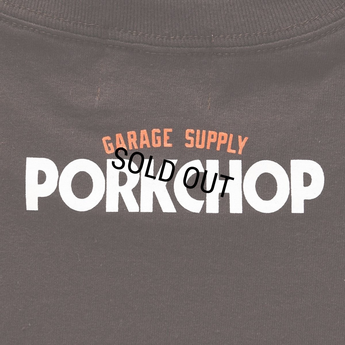 画像4: PORKCHOP/24 BLOCK LOGO TEE（BROWN）［プリントT-24春夏］ (4)