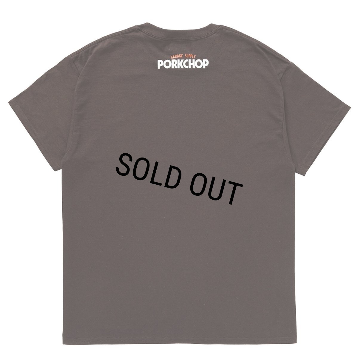 画像2: PORKCHOP/24 BLOCK LOGO TEE（BROWN）［プリントT-24春夏］ (2)