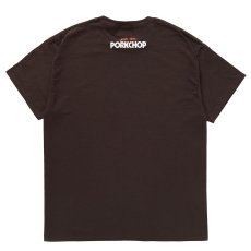画像2: PORKCHOP/24 BLOCK LOGO TEE（BROWN）［プリントT-24春夏］ (2)