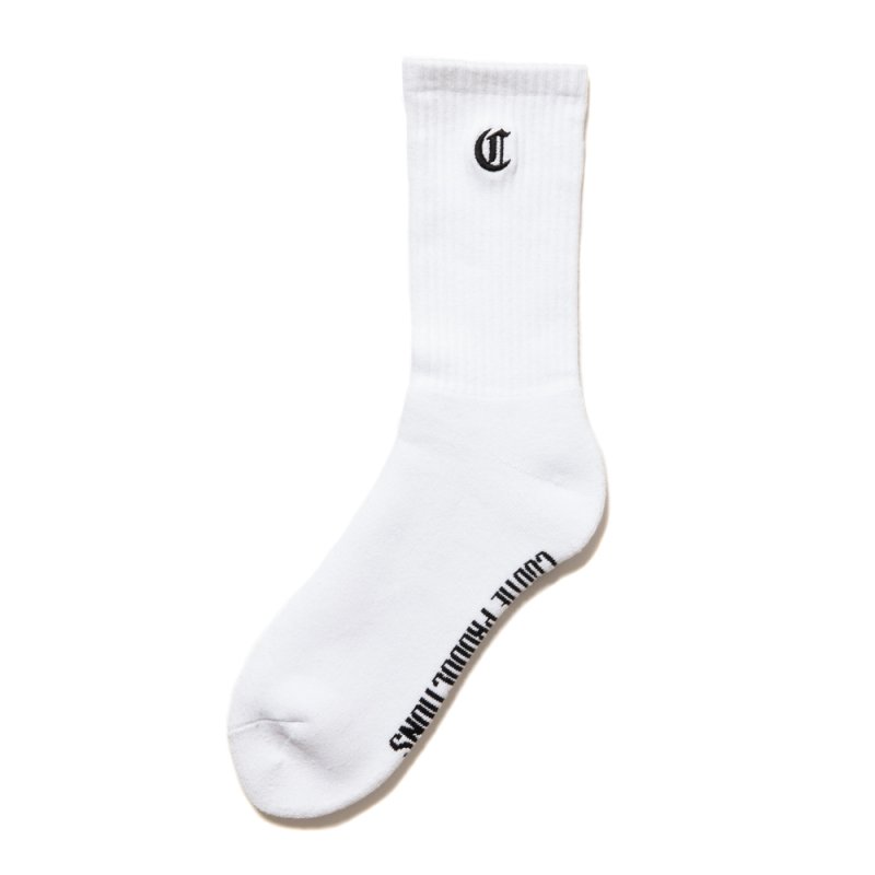 画像1: COOTIE PRODUCTIONS/Raza Middle Socks（White）［ミドルソックス-24秋冬］