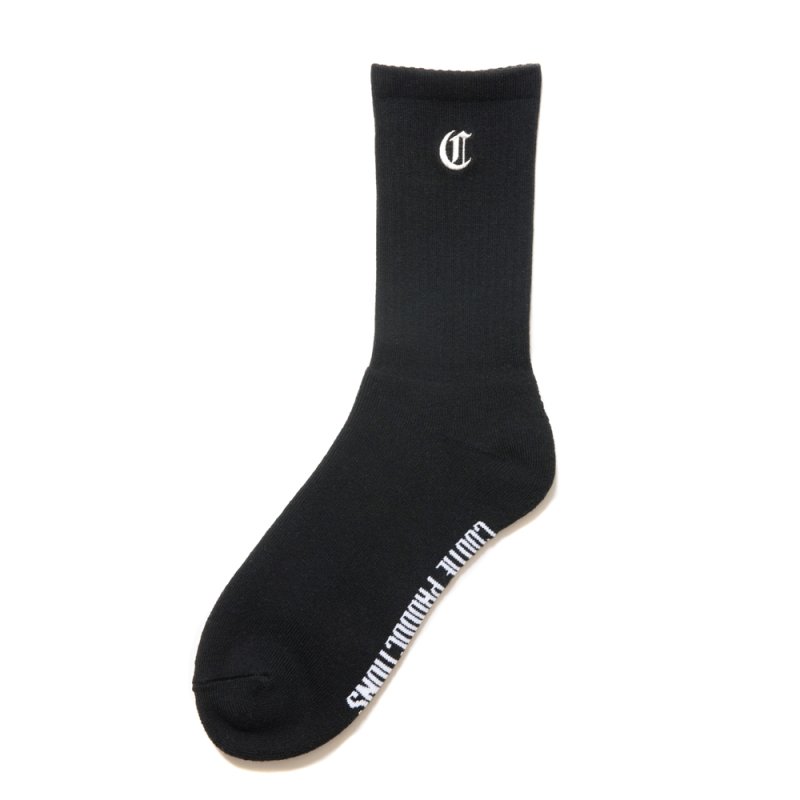 画像1: COOTIE PRODUCTIONS/Raza Middle Socks（Black）［ミドルソックス-24秋冬］