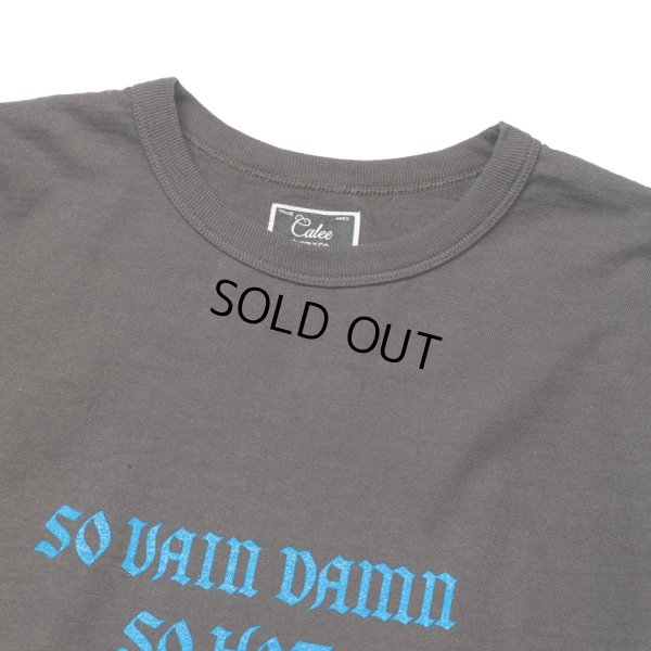 画像3: 【30%OFF】CALEE/BINDER NECK WING LOGO VINTAGE TEE ＜NATURALLY PAINT DESIGN＞（CHARCOAL）［プリントT-24春夏］
