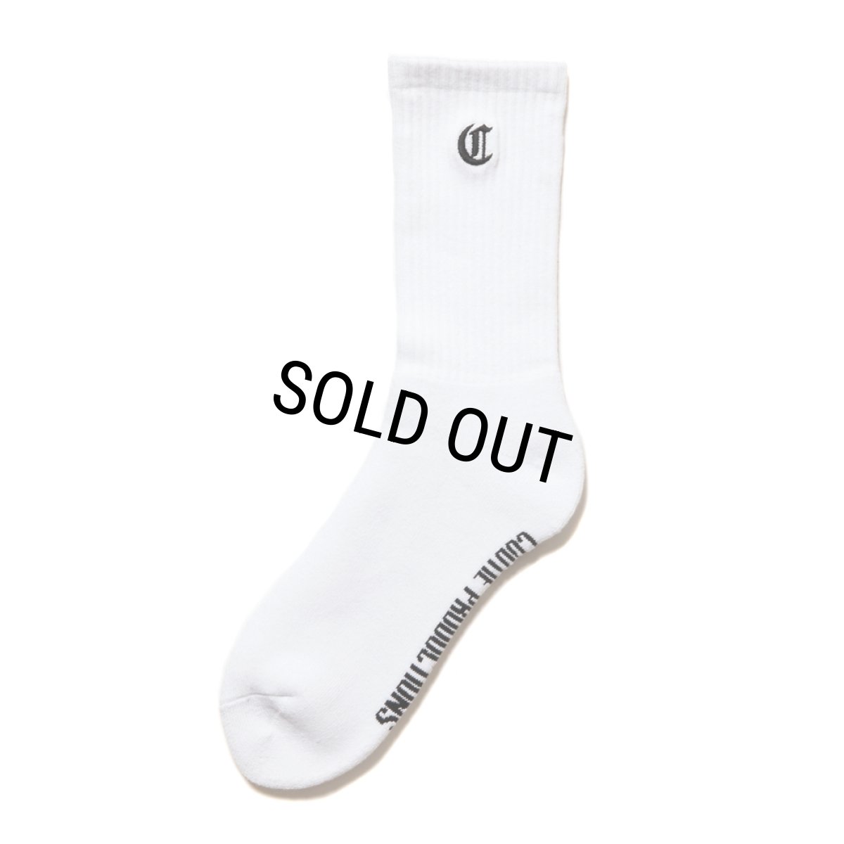 画像1: COOTIE PRODUCTIONS/Raza Middle Socks（White）［ミドルソックス-24秋冬］ (1)