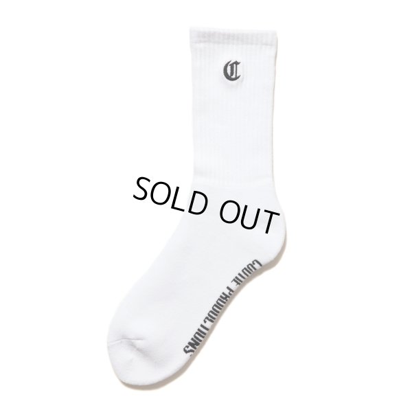 画像1: COOTIE PRODUCTIONS/Raza Middle Socks（White）［ミドルソックス-24秋冬］