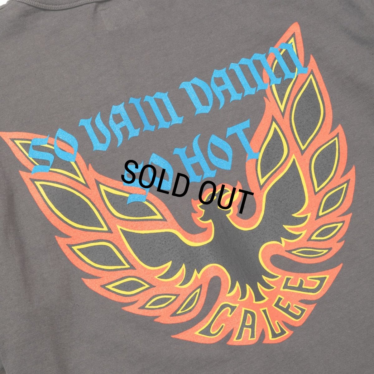 画像5: 【30%OFF】CALEE/BINDER NECK WING LOGO VINTAGE TEE ＜NATURALLY PAINT DESIGN＞（CHARCOAL）［プリントT-24春夏］ (5)