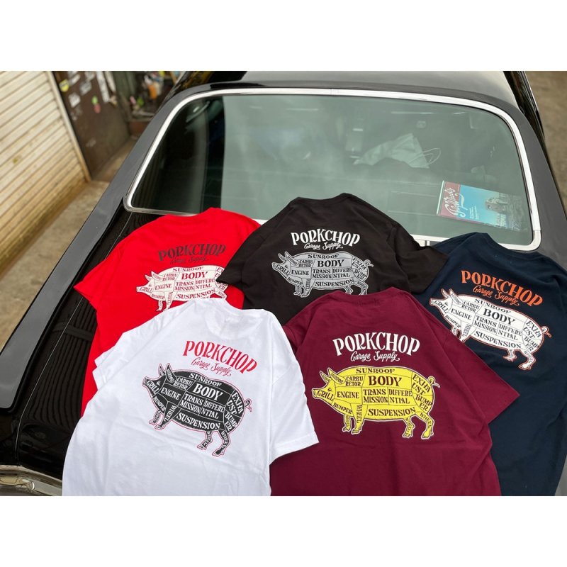 画像3: PORKCHOP/PORK BACK TEE（BLACK）［プリントT-24春夏］