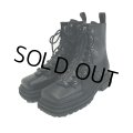【30%OFF】DAIRIKU/"O'Halloran" Square Toe Fireman Boots（Black＆Suede Black）［スクエアトゥファイヤーマンブーツ-24秋冬］