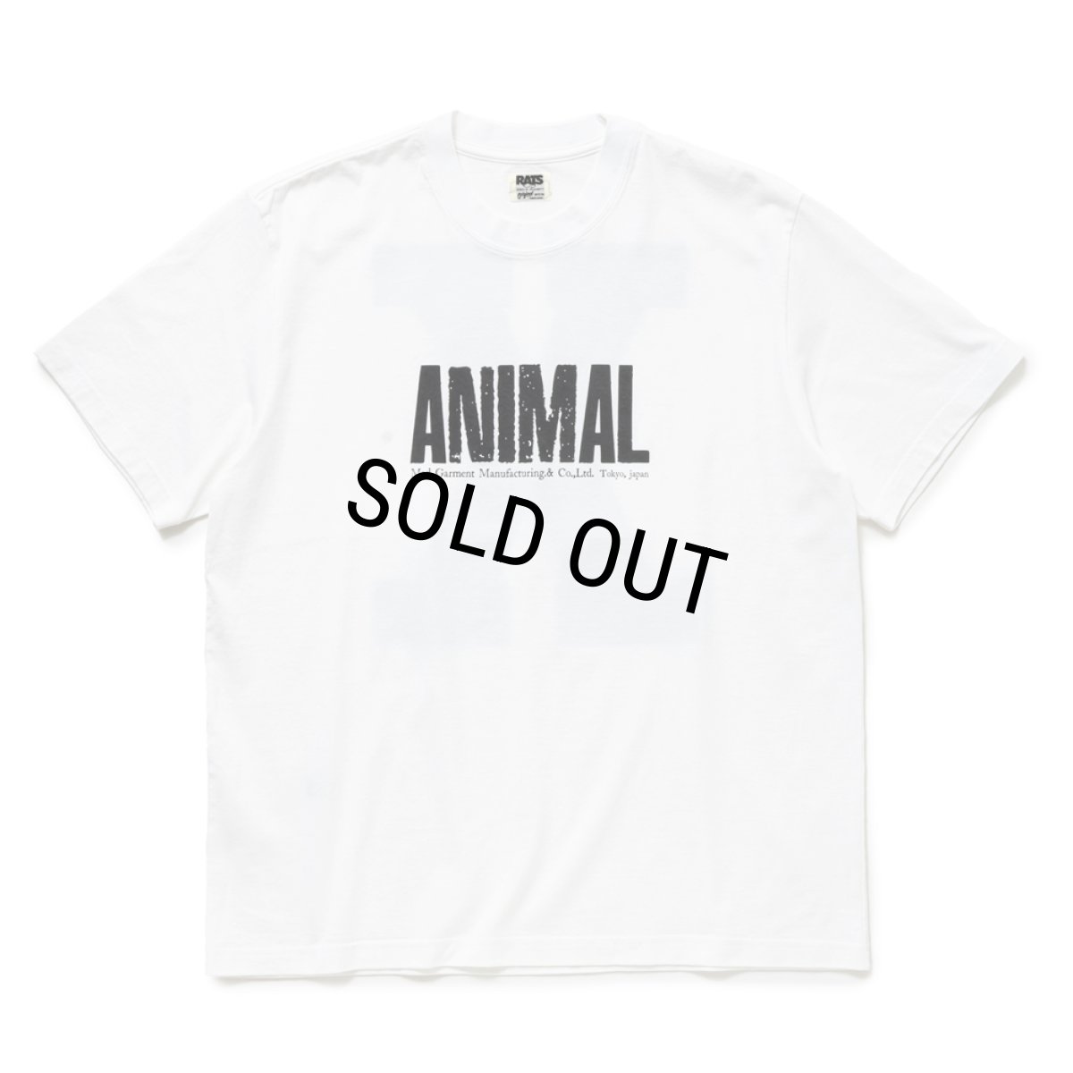 画像1: 【40%OFF】RATS/ANIMAL X TEE（WHITE）［プリントT-24春夏］ (1)