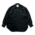 画像1: 【30%OFF】DAIRIKU/"D" Satin Scarf Tie Shirt（Black）［サテンスカーフタイシャツ-24秋冬］ (1)